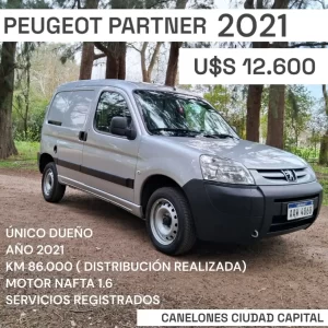 PEUGEOT PARTNER FURGÓN ( 2 Pasajeros )